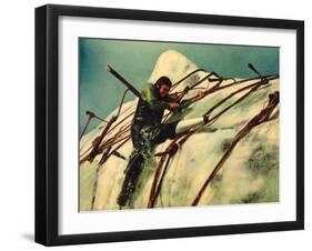 Moby Dick, Gregory Peck, 1956-null-Framed Photo