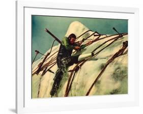 Moby Dick, Gregory Peck, 1956-null-Framed Photo