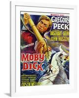 Moby Dick, Gregory Peck on French Poster Art, 1956-null-Framed Art Print