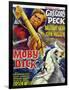 Moby Dick, Gregory Peck on French Poster Art, 1956-null-Framed Art Print