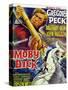 Moby Dick, Gregory Peck on French Poster Art, 1956-null-Stretched Canvas