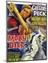 Moby Dick, Gregory Peck on French Poster Art, 1956-null-Mounted Premium Giclee Print