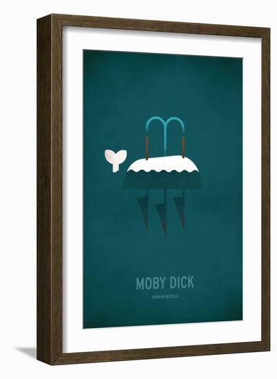 Moby Dick Minimal-Christian Jackson-Framed Art Print