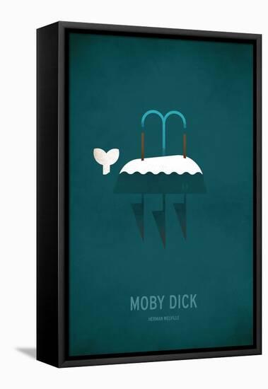 Moby Dick Minimal-Christian Jackson-Framed Stretched Canvas