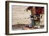 Moccasins of a Zuni Pueblo Red-Tailed Hawk Dancer at the Gallup Intertribal Ceremonials, New Mexico-null-Framed Giclee Print