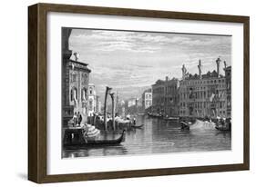 Mocenigo Palace, Venice, 19th Century-R Wallis-Framed Giclee Print