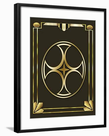 Mocha 3 Frame 1-Art Deco Designs-Framed Giclee Print