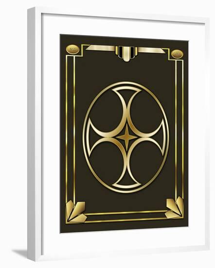 Mocha 3 Frame 1-Art Deco Designs-Framed Giclee Print