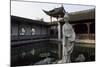 Mochou Lake, Water Garden with Water Lilies and a Statue of Mochou in Nanking or Nanjing, China-null-Mounted Giclee Print