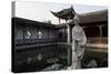 Mochou Lake, Water Garden with Water Lilies and a Statue of Mochou in Nanking or Nanjing, China-null-Stretched Canvas