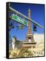 Mock Eiffel Tower, Paris, Las Vegas, Nevada, USA-Gavin Hellier-Framed Stretched Canvas