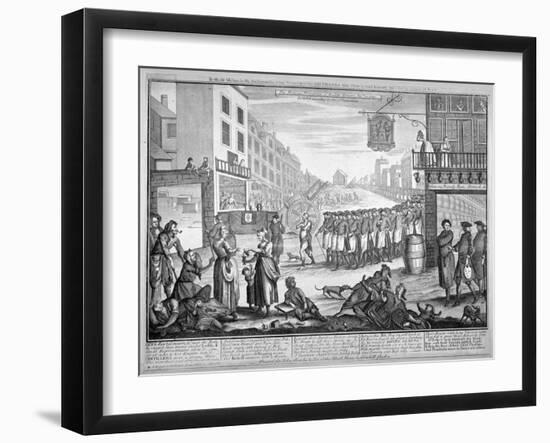 Mock funeral procession in St Giles, London, 1751-Anon-Framed Giclee Print