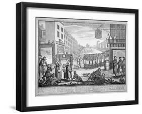 Mock funeral procession in St Giles, London, 1751-Anon-Framed Giclee Print