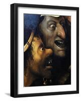 Mocking Faces, from Christ Carrying the Cross, C. 1490 (Detail)-Hieronymus Bosch-Framed Giclee Print