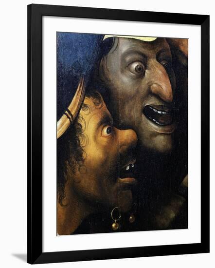 Mocking Faces, from Christ Carrying the Cross, C. 1490 (Detail)-Hieronymus Bosch-Framed Giclee Print