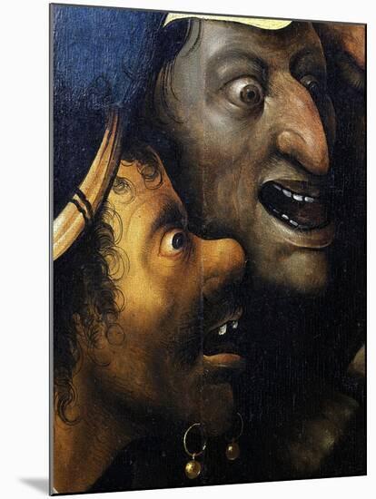 Mocking Faces, from Christ Carrying the Cross, C. 1490 (Detail)-Hieronymus Bosch-Mounted Giclee Print