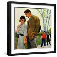 "Mocking Romance", March 31, 1951-George Hughes-Framed Giclee Print