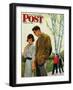 "Mocking Romance" Saturday Evening Post Cover, March 31, 1951-George Hughes-Framed Giclee Print