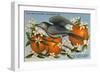 Mockingbird, Orange Blossoms, Florida-null-Framed Art Print