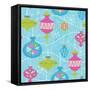 Mod Baubs Aqua Sq-Teresa Woo-Framed Stretched Canvas