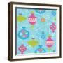 Mod Baubs Aqua Sq-Teresa Woo-Framed Art Print