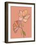 Mod Flowers Line Art-null-Framed Art Print