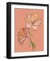 Mod Flowers Line Art-null-Framed Art Print