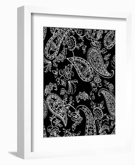 Mod Paisley Black-Jyotsna Warikoo-Framed Giclee Print