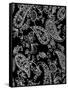 Mod Paisley Black-Jyotsna Warikoo-Framed Stretched Canvas