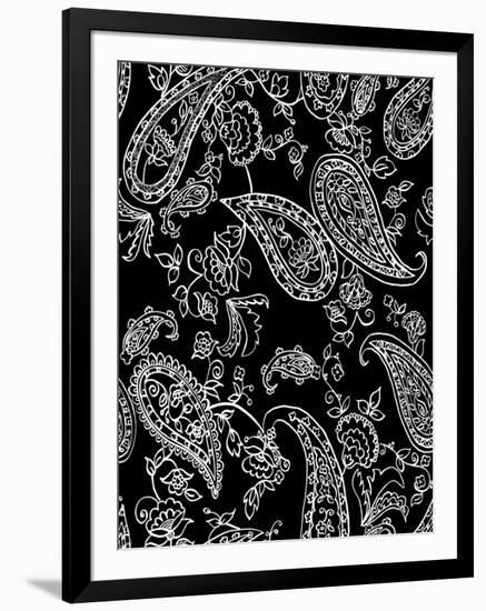 Mod Paisley Black-Jyotsna Warikoo-Framed Giclee Print