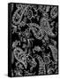 Mod Paisley Black-Jyotsna Warikoo-Framed Stretched Canvas