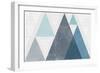 Mod Triangles I Blue-Michael Mullan-Framed Premium Giclee Print