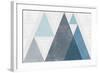 Mod Triangles I Blue-Michael Mullan-Framed Art Print