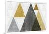 Mod Triangles I Gold-Michael Mullan-Framed Art Print