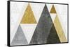 Mod Triangles I Gold-Michael Mullan-Framed Stretched Canvas