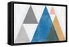 Mod Triangles I Gray-Michael Mullan-Framed Stretched Canvas