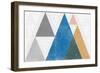 Mod Triangles I Gray-Michael Mullan-Framed Art Print