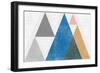 Mod Triangles I Gray-Michael Mullan-Framed Art Print