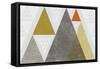 Mod Triangles I Retro-Michael Mullan-Framed Stretched Canvas