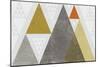 Mod Triangles I Retro-Michael Mullan-Mounted Art Print