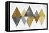 Mod Triangles II Gold-Michael Mullan-Framed Stretched Canvas