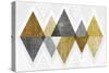 Mod Triangles II Gold-Michael Mullan-Stretched Canvas