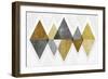 Mod Triangles II Gold-Michael Mullan-Framed Art Print