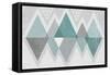 Mod Triangles II Grey-Michael Mullan-Framed Stretched Canvas