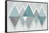 Mod Triangles II Grey-Michael Mullan-Framed Stretched Canvas