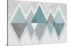 Mod Triangles II Grey-Michael Mullan-Stretched Canvas