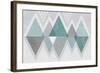 Mod Triangles II Grey-Michael Mullan-Framed Art Print