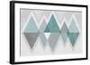 Mod Triangles II Grey-Michael Mullan-Framed Art Print