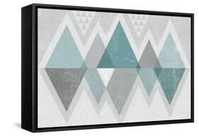 Mod Triangles II Grey-Michael Mullan-Framed Stretched Canvas