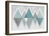 Mod Triangles II Grey-Michael Mullan-Framed Art Print